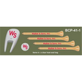 Golf Combo Pack - 4 Tees / Ball Marker / Divot Tool (3 1/4" Tee)